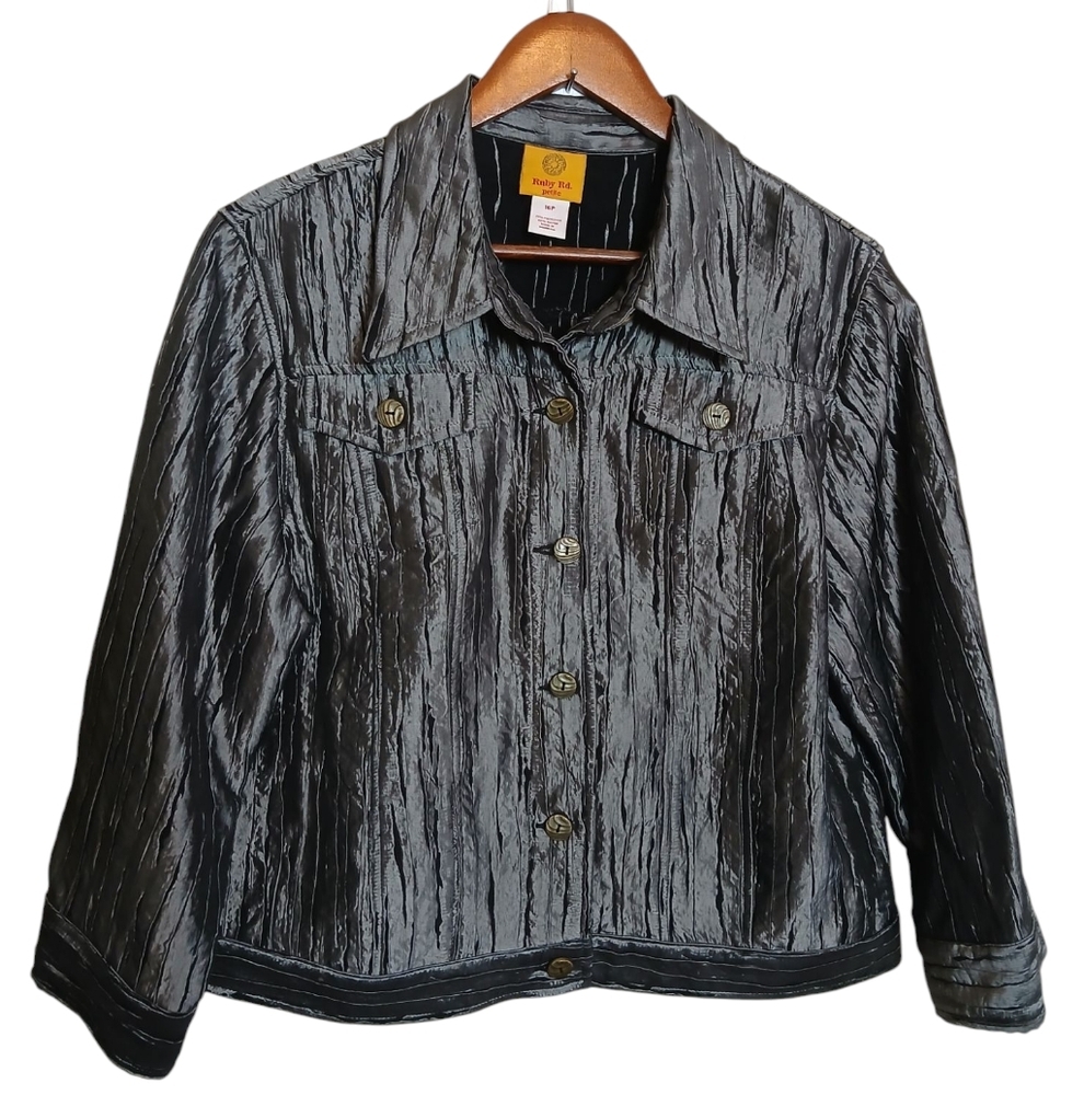 Ruby Rd jacket womens size 16 petite cropped
